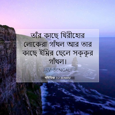 Picture 07 - নহিমিয়া 3:2 BENIRV - তাঁর কাছে যিরীহোর - Bible Verse Picture