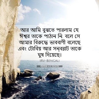 Picture 07 - নহিমিয়া 6:12 BENIRV - আর আমি বুঝতে - Bible Verse Picture