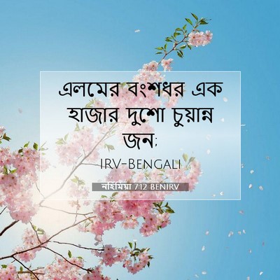 Picture 07 - নহিমিয়া 7:12 BENIRV - এলমের বংশধর এক - Bible Verse Picture