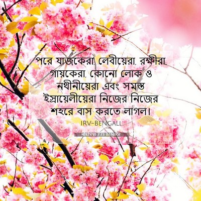 Picture 07 - নহিমিয়া 7:73 BENIRV - পরে যাজকেরা, - Bible Verse Picture
