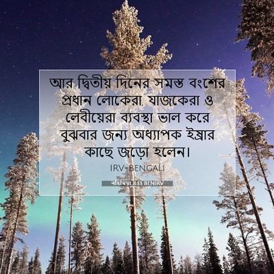 Picture 07 - নহিমিয়া 8:13 BENIRV - আর দ্বিতীয় দিনের - Bible Verse Picture