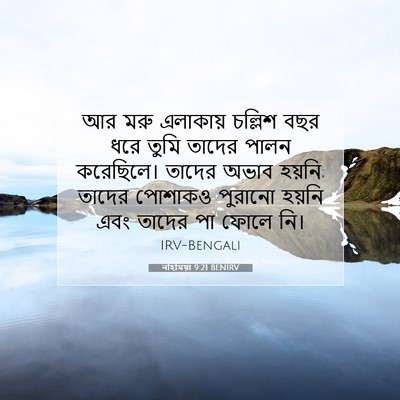 Picture 07 - নহিমিয়া 9:21 BENIRV - আর মরু এলাকায় - Bible Verse Picture