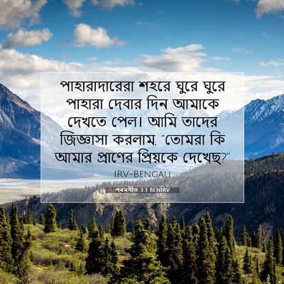 Picture 07 - পৰমগীত 3:3 BENIRV - পাহারাদারেরা শহরে - Bible Verse Picture