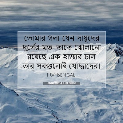 Picture 07 - পৰমগীত 4:4 BENIRV - তোমার গলা যেন - Bible Verse Picture