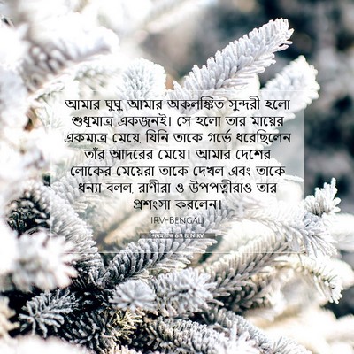 Picture 07 - পৰমগীত 6:9 BENIRV - আমার ঘুঘু, আমার - Bible Verse Picture