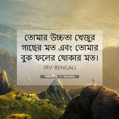 Picture 07 - পৰমগীত 7:7 BENIRV - তোমার উচ্চতা - Bible Verse Picture