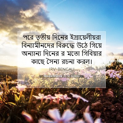Picture 07 - বিচাৰকর্তাবিলাক 20:30 BENIRV - পরে তৃতীয় দিনের - Bible Verse Picture