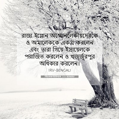 Picture 07 - বিচাৰকর্তাবিলাক 3:13 BENIRV - রাজা ইগ্লোন - Bible Verse Picture