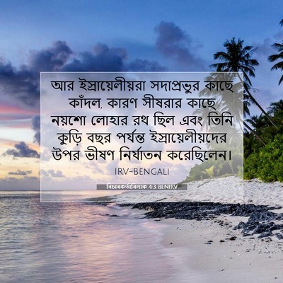 Picture 07 - বিচাৰকর্তাবিলাক 4:3 BENIRV - আর ইস্রায়েলীয়রা - Bible Verse Picture