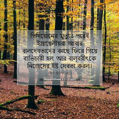 Picture 07 - বিচাৰকর্তাবিলাক 8:33 BENIRV - গিদিয়োনের - Bible Verse Picture