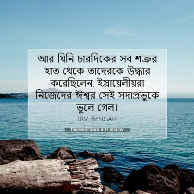 Picture 07 - বিচাৰকর্তাবিলাক 8:34 BENIRV - আর যিনি চারদিকের - Bible Verse Picture