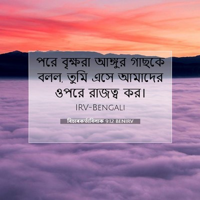 Picture 07 - বিচাৰকর্তাবিলাক 9:12 BENIRV - পরে বৃক্ষরা - Bible Verse Picture