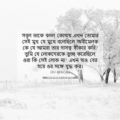 Picture 07 - বিচাৰকর্তাবিলাক 9:38 BENIRV - সবূল তাকে বলল, - Bible Verse Picture