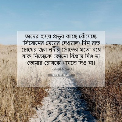 Picture 07 - বিলাপ 2:18 BENIRV - তাদের হৃদয় - Bible Verse Picture