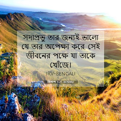 Picture 07 - বিলাপ 3:25 BENIRV - সদাপ্রভু তার - Bible Verse Picture