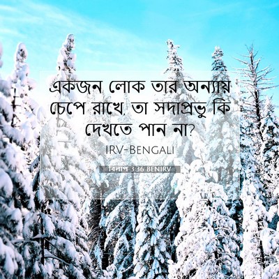 Picture 07 - বিলাপ 3:36 BENIRV - একজন লোক তার - Bible Verse Picture