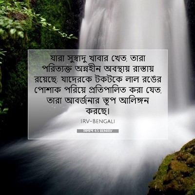 Picture 07 - বিলাপ 4:5 BENIRV - যারা সুস্বাদু - Bible Verse Picture