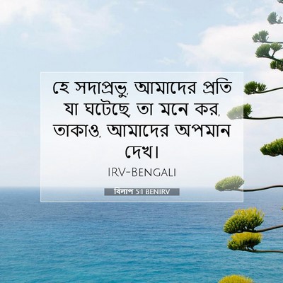 Picture 07 - বিলাপ 5:1 BENIRV - হে সদাপ্রভু, - Bible Verse Picture