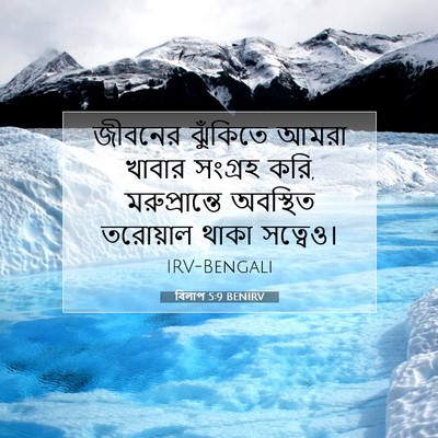 Picture 07 - বিলাপ 5:9 BENIRV - জীবনের ঝুঁকিতে - Bible Verse Picture