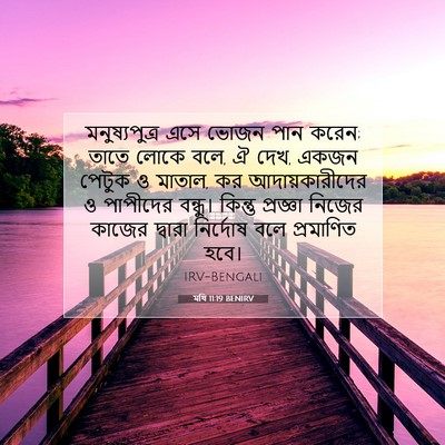 Picture 07 - মথি 11:19 BENIRV - মনুষ্যপুত্র এসে - Bible Verse Picture