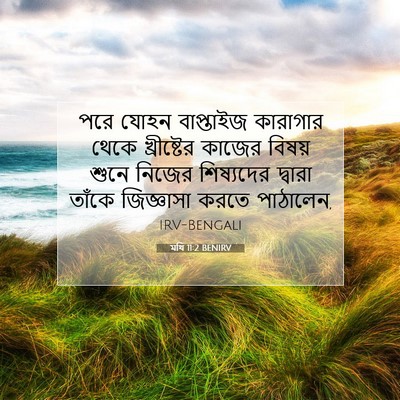 Picture 07 - মথি 11:2 BENIRV - পরে যোহন বাপ্তাইজ - Bible Verse Picture