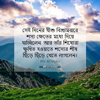 Picture 07 - মথি 12:1 BENIRV - সেই দিনের যীশু - Bible Verse Picture