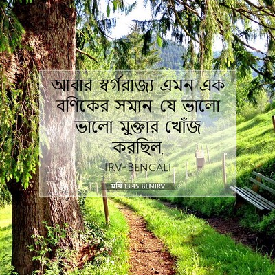 Picture 07 - মথি 13:45 BENIRV - আবার স্বর্গরাজ্য - Bible Verse Picture