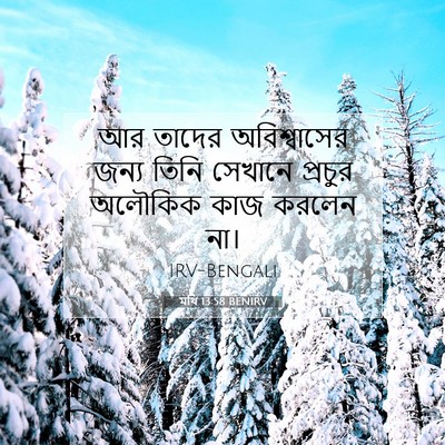 Picture 07 - মথি 13:58 BENIRV - আর তাদের - Bible Verse Picture