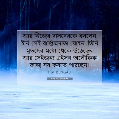 Picture 07 - মথি 14:2 BENIRV - আর নিজের দাসদেরকে - Bible Verse Picture