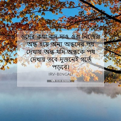 Picture 07 - মথি 15:14 BENIRV - ওদের কথা বাদ দাও, - Bible Verse Picture