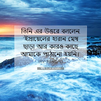 Picture 07 - মথি 15:24 BENIRV - তিনি এর উত্তরে - Bible Verse Picture