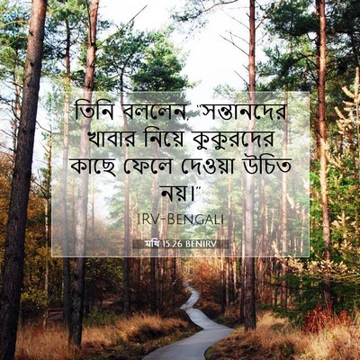 Picture 07 - মথি 15:26 BENIRV - তিনি বললেন, - Bible Verse Picture