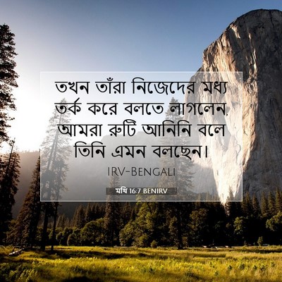 Picture 07 - মথি 16:7 BENIRV - তখন তাঁরা নিজেদের - Bible Verse Picture
