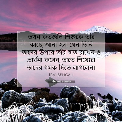 Picture 07 - মথি 19:13 BENIRV - তখন কতগুলি শিশুকে - Bible Verse Picture