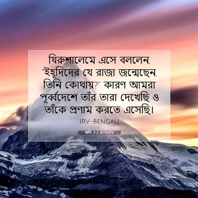 Picture 07 - মথি 2:2 BENIRV - যিরুশালেমে এসে - Bible Verse Picture
