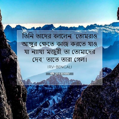 Picture 07 - মথি 20:4 BENIRV - তিনি তাদের বললেন, - Bible Verse Picture