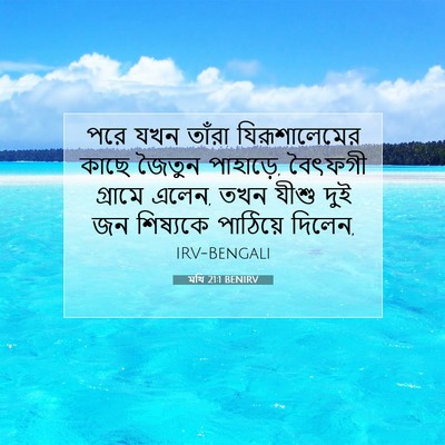 Picture 07 - মথি 21:1 BENIRV - পরে যখন তাঁরা - Bible Verse Picture