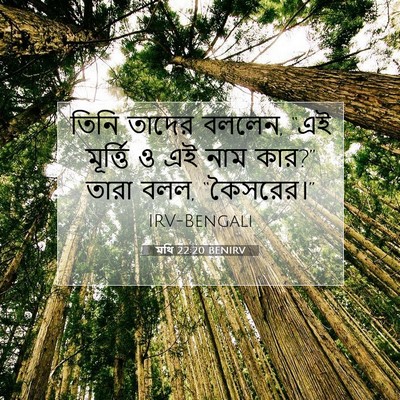 Picture 07 - মথি 22:20 BENIRV - তিনি তাদের বললেন, - Bible Verse Picture