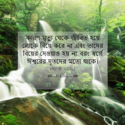 Picture 07 - মথি 22:30 BENIRV - কারণ মৃত্যু থেকে - Bible Verse Picture