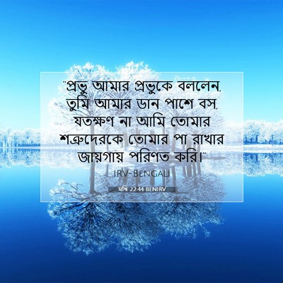 Picture 07 - মথি 22:44 BENIRV - “প্রভু আমার - Bible Verse Picture