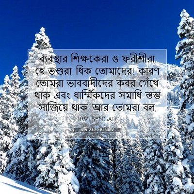 Picture 07 - মথি 23:29 BENIRV - ব্যবস্থার - Bible Verse Picture