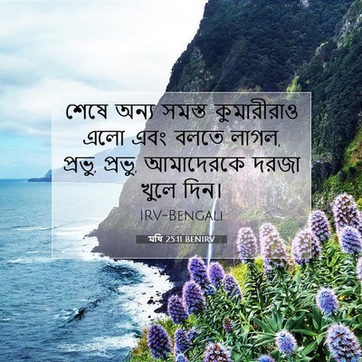 Picture 07 - মথি 25:11 BENIRV - শেষে অন্য সমস্ত - Bible Verse Picture