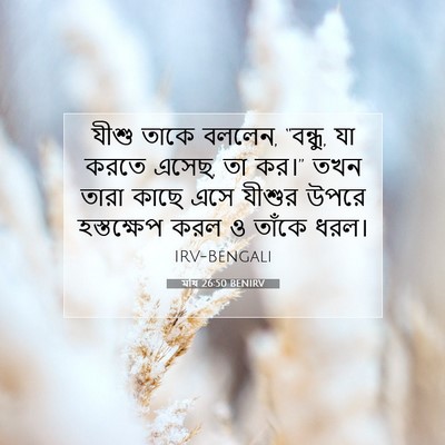 Picture 07 - মথি 26:50 BENIRV - যীশু তাকে বললেন, - Bible Verse Picture