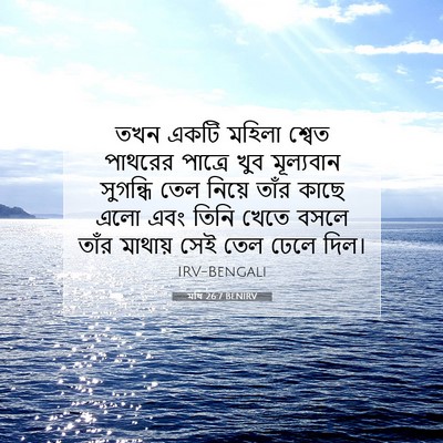 Picture 07 - মথি 26:7 BENIRV - তখন একটি মহিলা - Bible Verse Picture