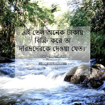 Picture 07 - মথি 26:9 BENIRV - এই তেল অনেক টাকায় - Bible Verse Picture