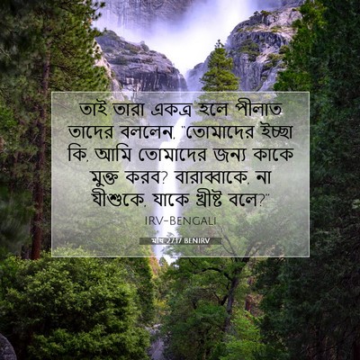 Picture 07 - মথি 27:17 BENIRV - তাই তারা একত্র হলে - Bible Verse Picture