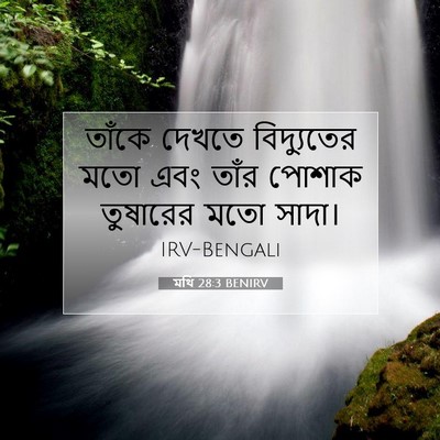 Picture 07 - মথি 28:3 BENIRV - তাঁকে দেখতে - Bible Verse Picture