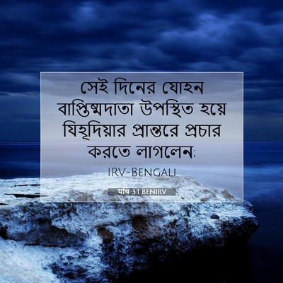 Picture 07 - মথি 3:1 BENIRV - সেই দিনের যোহন - Bible Verse Picture
