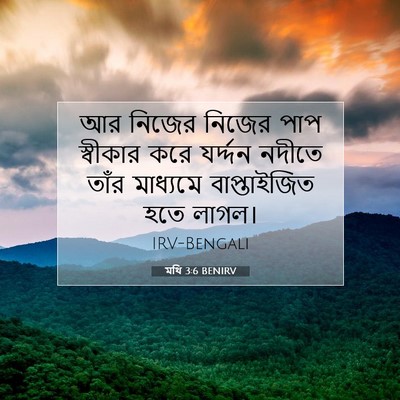 Picture 07 - মথি 3:6 BENIRV - আর নিজের নিজের পাপ - Bible Verse Picture
