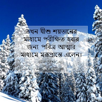 Picture 07 - মথি 4:1 BENIRV - তখন যীশু শয়তানের - Bible Verse Picture